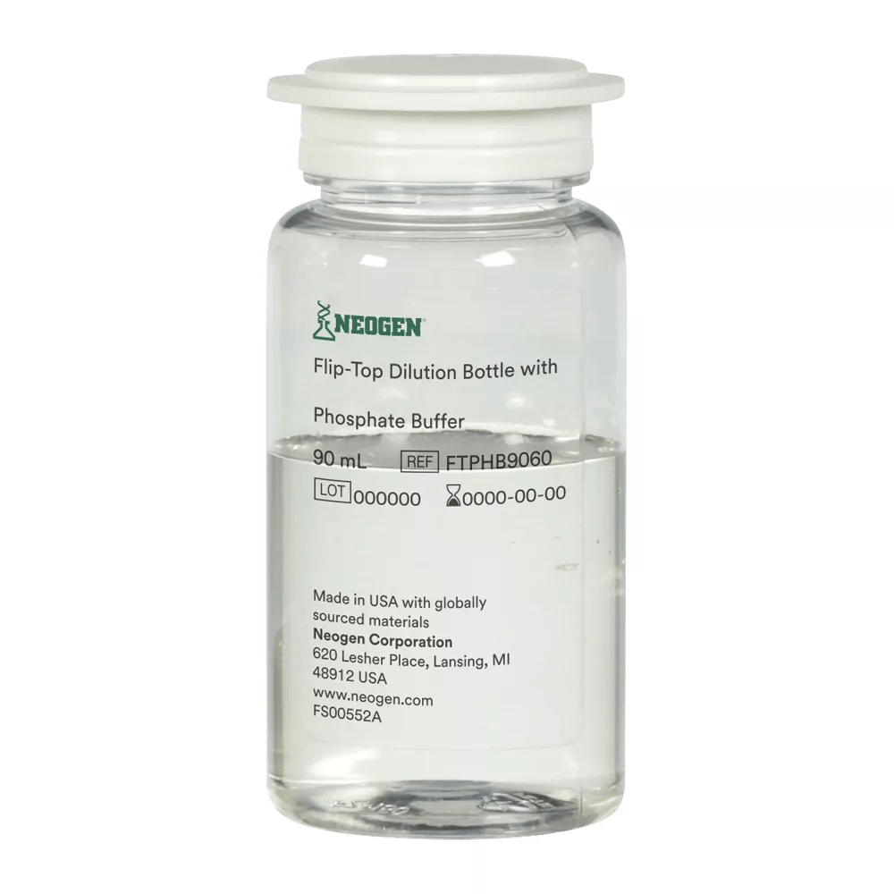 700002321_FTPHB9960_PHOSPHATE_BUFFER_99ML_60C Neogen® Flip-Top Dilution Bottle with Phosphate Buffer - Image 1